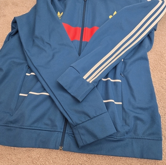 Adidas France Track Jacket Mega RARE Fleurs-de-lis Gold Trefoil 2013 Mens 2XL - Picture 9 of 16
